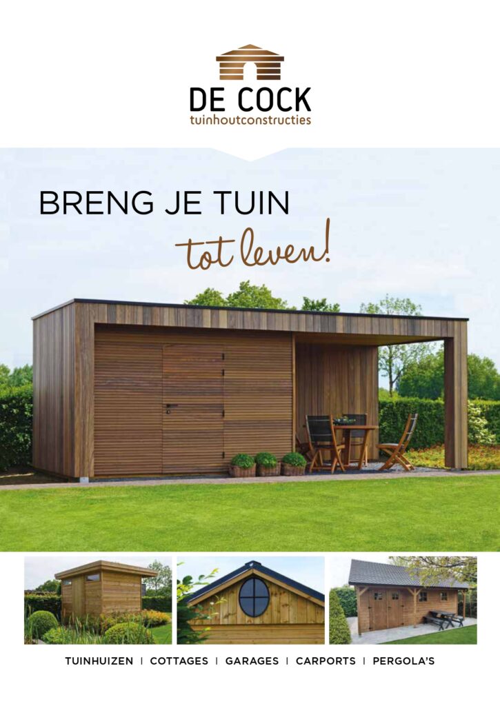 De cover van Folder Tuinhuizen De Cock