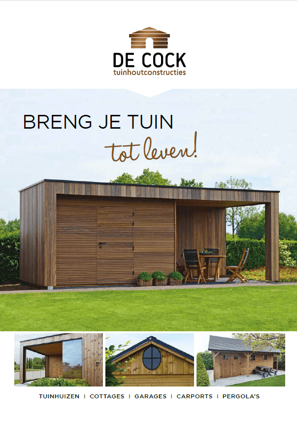 Folder van tuinhuizen De Cock